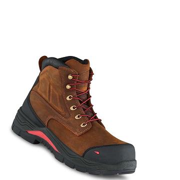 Red Wing King Toe® ADC 6-inch Safety Toe Men's Waterproof Boots Brown | ZA 416DFM